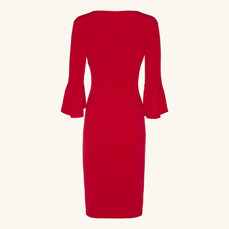 Lisa 2.0 Red Faux Wrap Dress ...